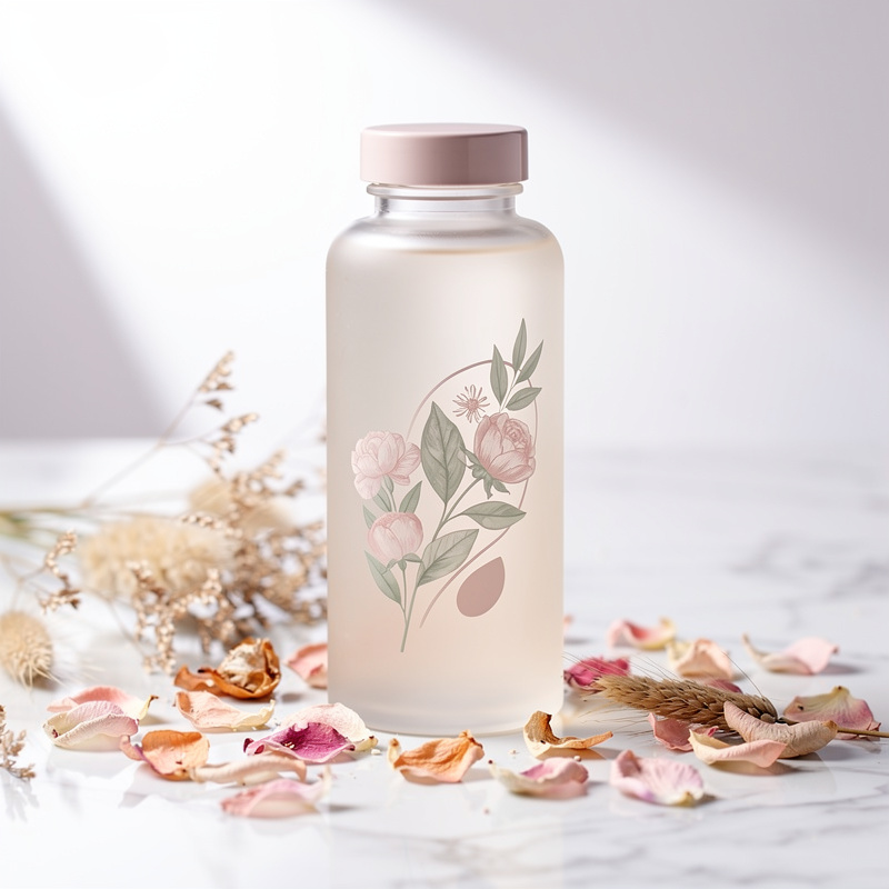 Women's Hormonal Balance Complex bottles with botanical background